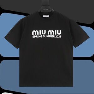 Miu Miu Black Graphic T-Shirt